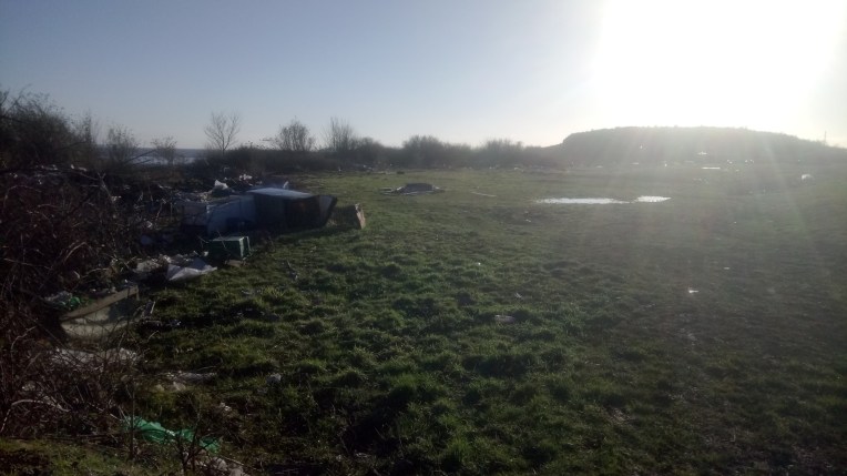 Fly tipping made the path unpleasant..